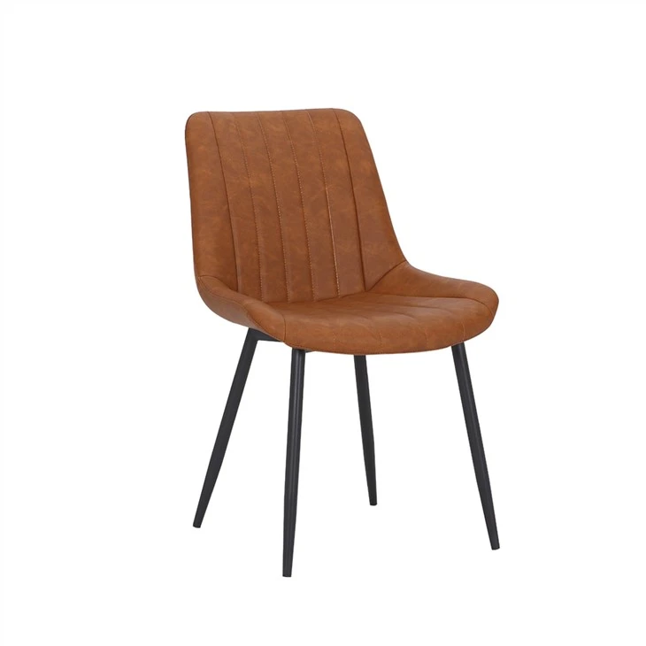 Cadira de menjador ergonòmica amb pell vintage