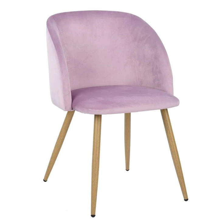 Reposabraços de tela retro moderna rosa cadira de menjador casual