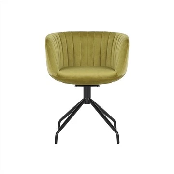 Cadira de lleure ergonòmica giratòria amb funda de tela