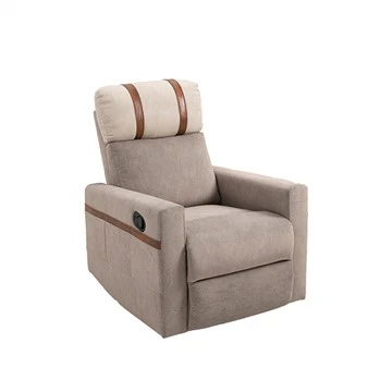 Sofà reclinable giratori de massatge de tela de luxe