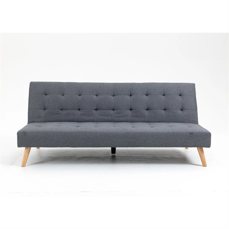 Sofà llit de lli senzill i gris modern