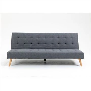Sofà llit de lli senzill i gris modern