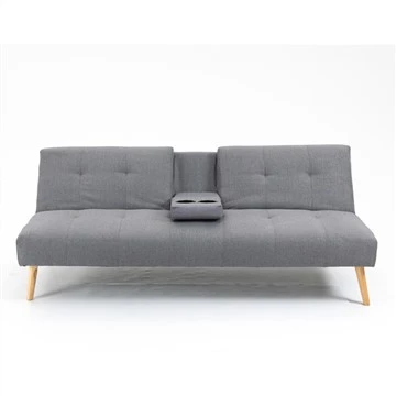 Sofà llit plegable convertible entapissat de lli